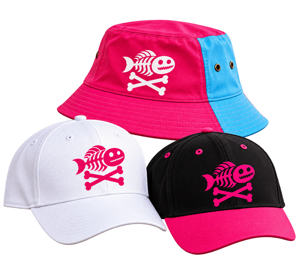 SEDS River Club hats — bucket and baseball caps
