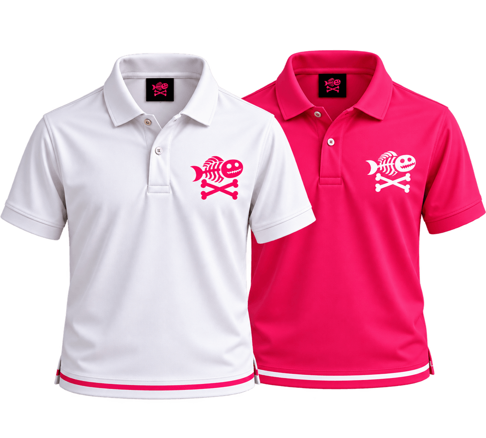 SEDS River Club polo shirt in pink and white